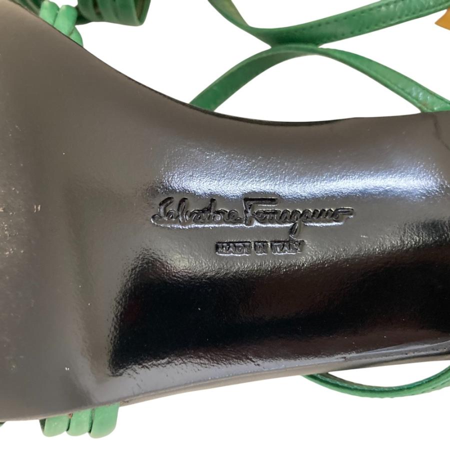美品 Salvatore Ferragamo サルヴァトーレフェラガモ スクエアトゥ