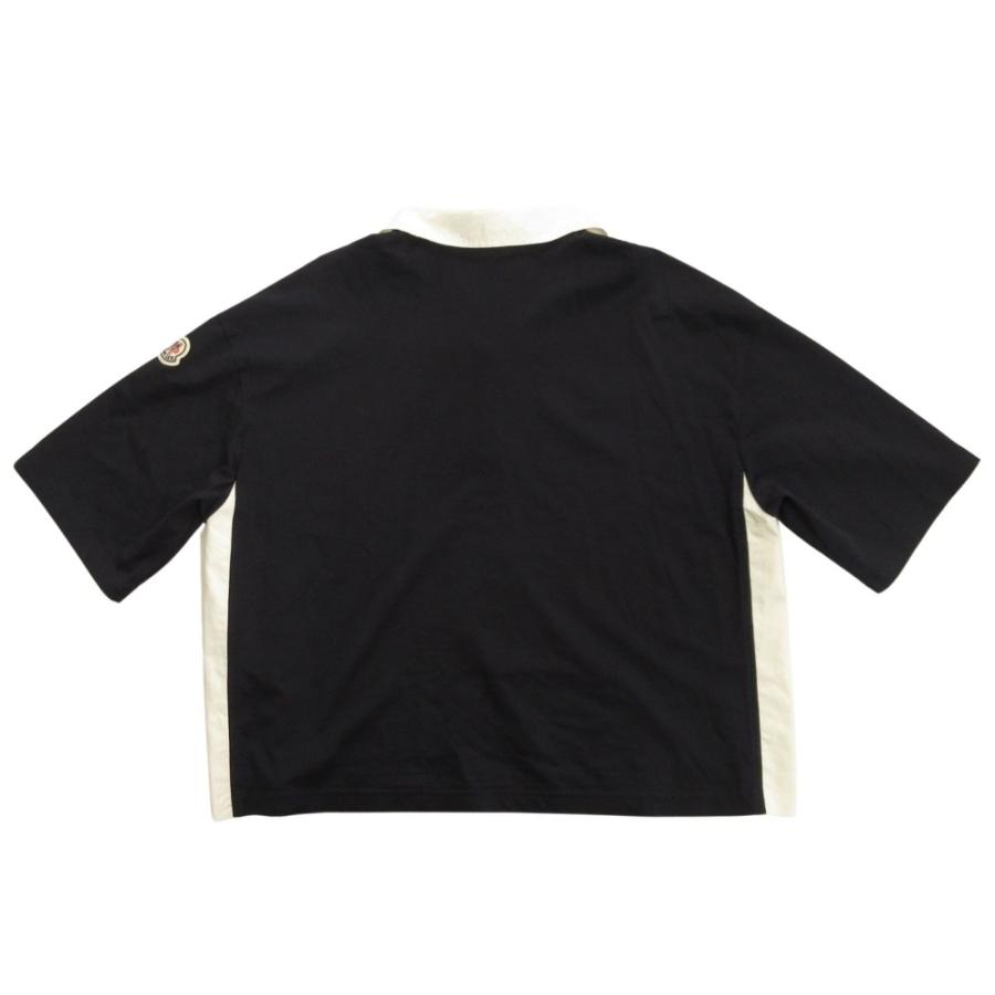 24ss Moncler モンクレール スキッパーカラー ポロシャツ ドロップショルダー カットソー 半袖 ロゴ ワッペン S ネイビー レディース 古着 中古 USED MONCLER（モンクレール） 24ss Moncler スキッパーカラー ポロシャツ