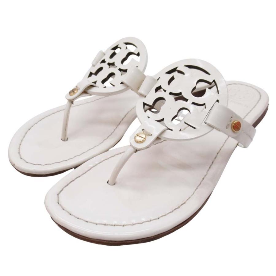 TORY BURCH 良品 トリーバーチ ロゴ トングサンダル パテント