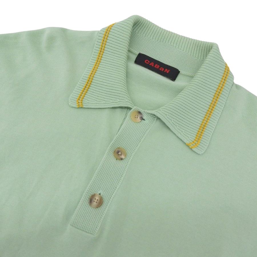 CABaN（キャバン） 美品 24SS CABaN 長袖 コットン ニットポロシャツ