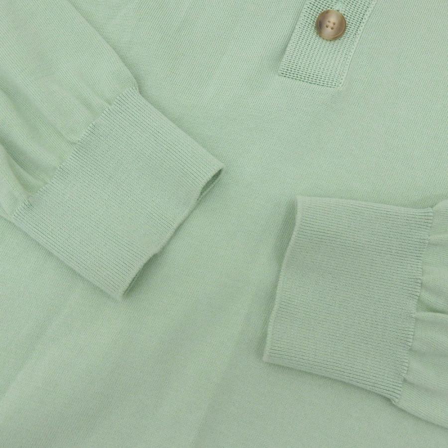 CABaN（キャバン） 美品 24SS CABaN 長袖 コットン ニットポロシャツ