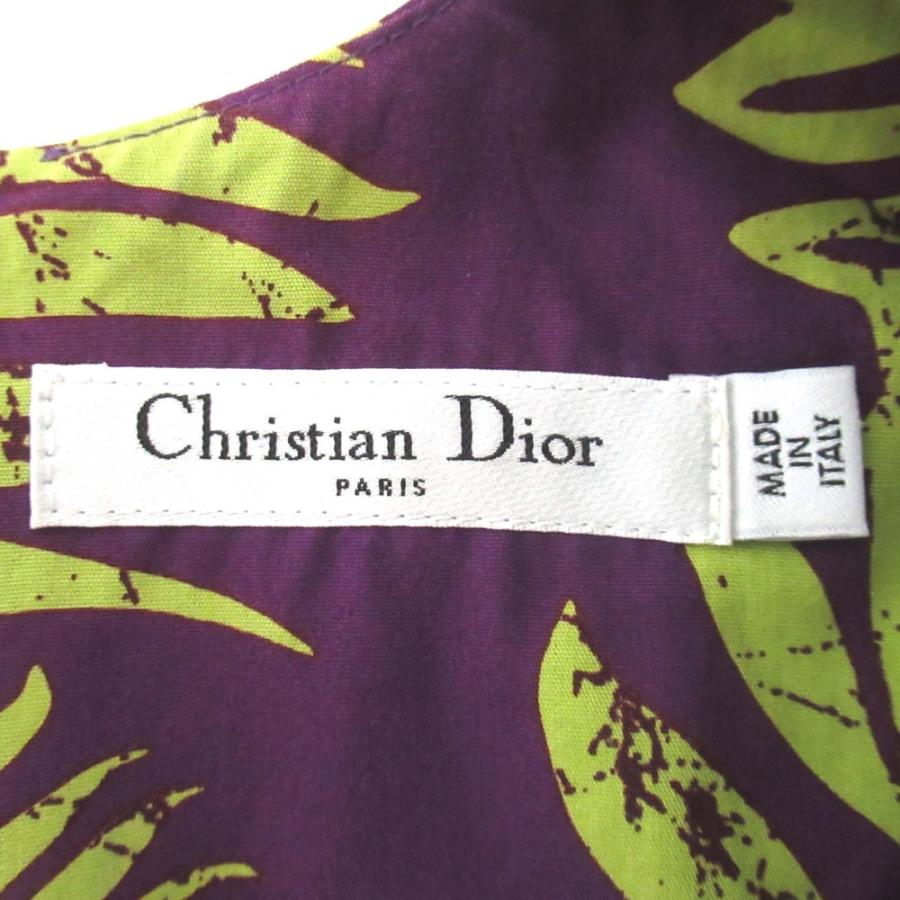 Christian Dior（クリスチャン・ディオール） 美品 ボタニカル柄 ひざ 