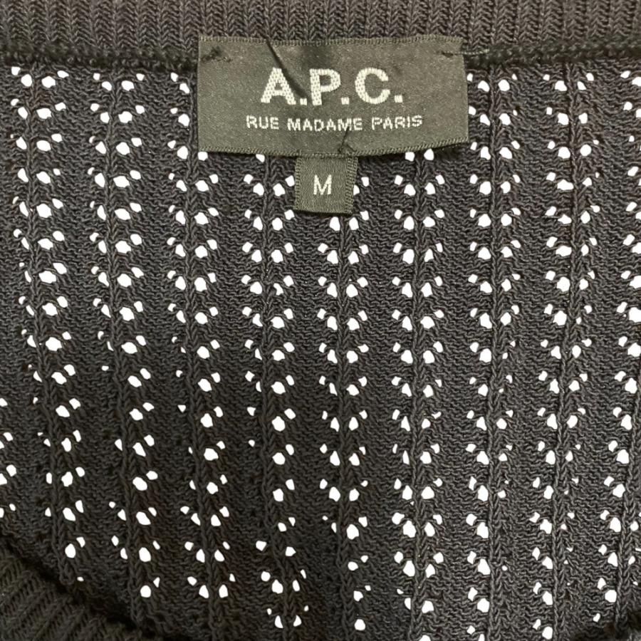 A.P.C.（アーペーセー） 新品同様 リネンブレンド 長袖 ひざ丈 透かし