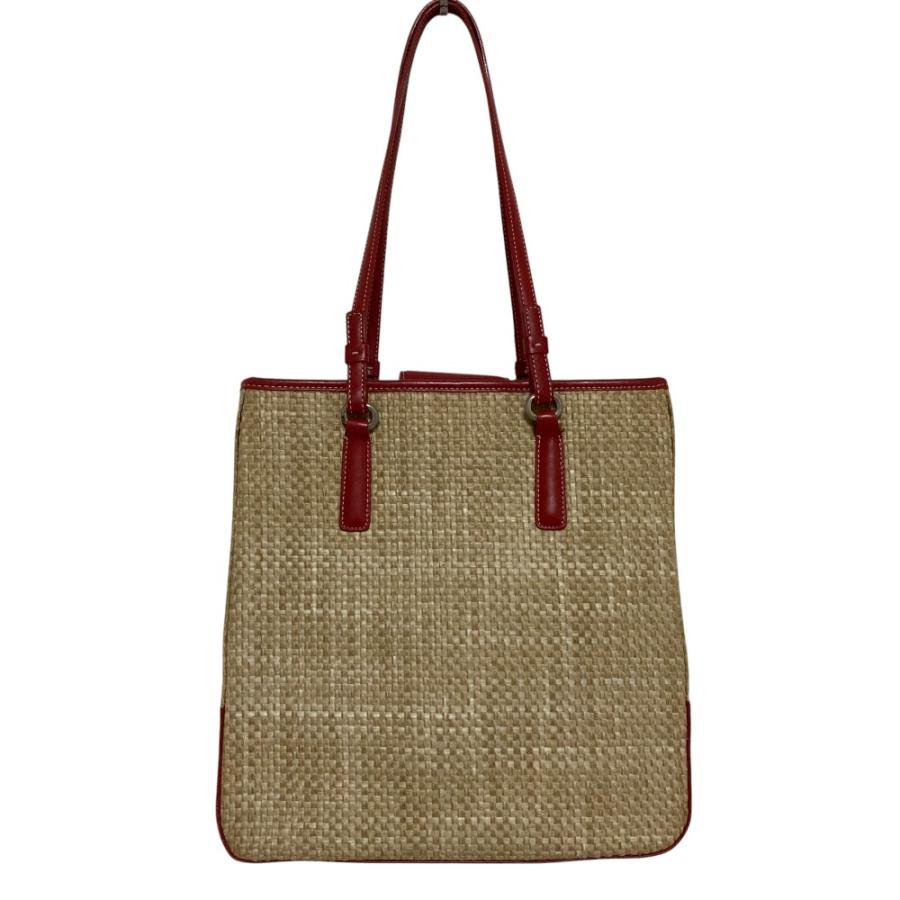 COACH（コーチ） 良品 レザー×ラフィア トートバッグ 8157 ベージュ