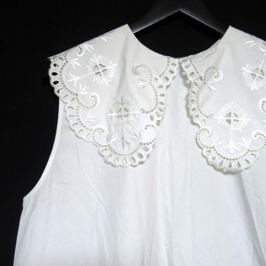 machatt 美品 マチャット レースカラーブラウス ノースリーブ プル
