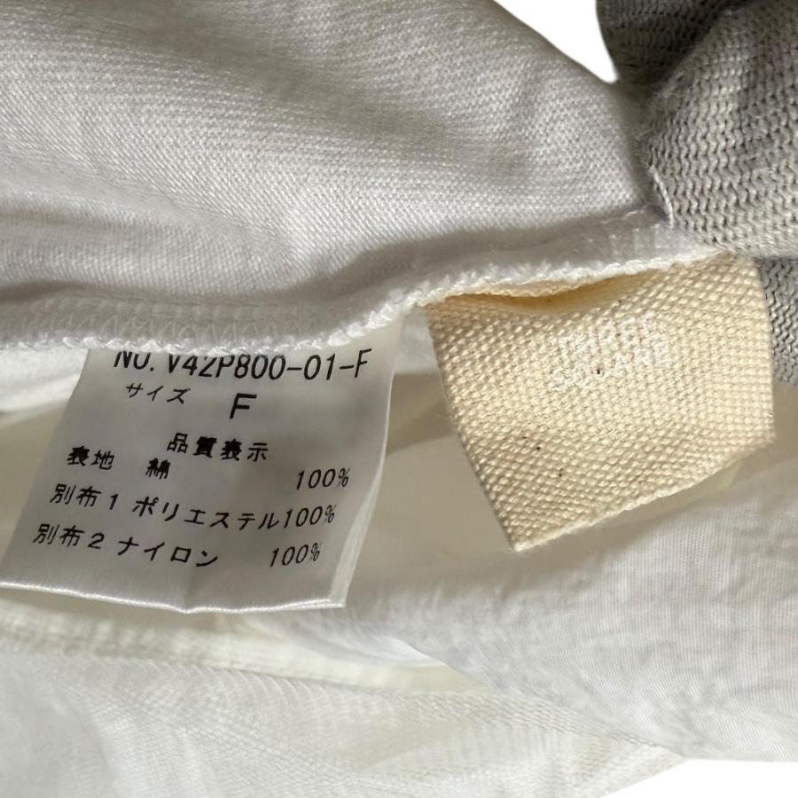 美品 THREE SQUARE スリースクエア 半袖 チュール切替 ペプラム フレア カットソー F ホワイト レディース 古着 中古 USED 美品 THREE SQUARE スリースクエア 半袖 チュール切替 ペプラム フレア
