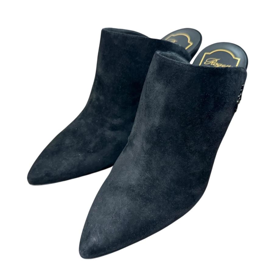 Roger Vivier（ロジェヴィヴィエ） 新品同様 RVロゴ スエード ポイン