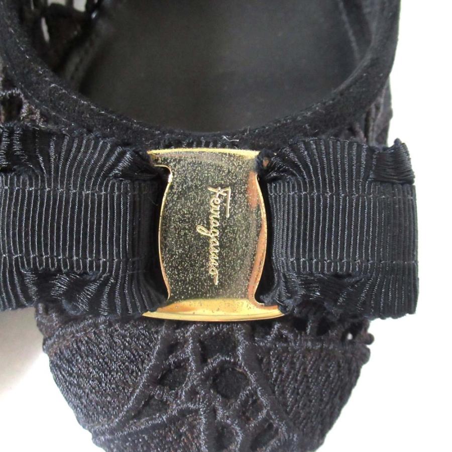 美品 Salvatore Ferragamo サルヴァトーレフェラガモ ヴァラリボン 