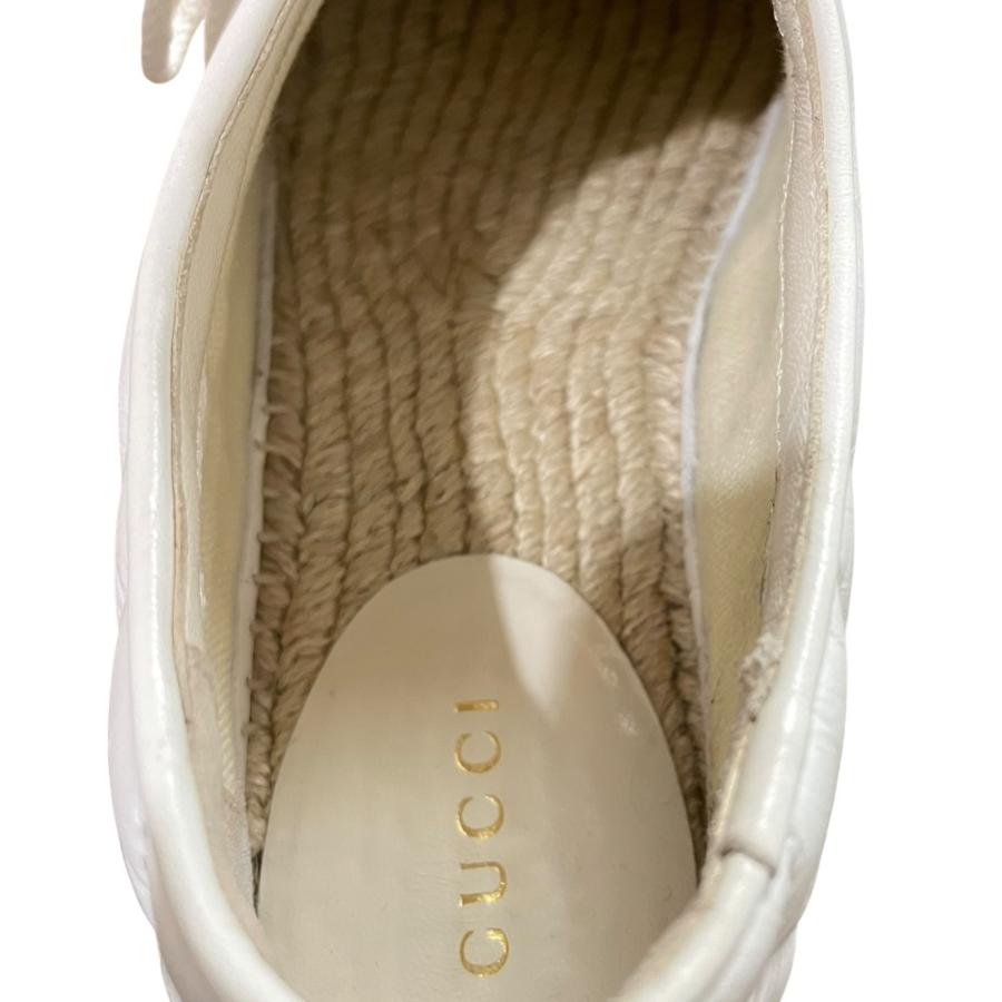 GUCCI（グッチ） 新品同様 エスパドリーユ プラットフォームシューズ 