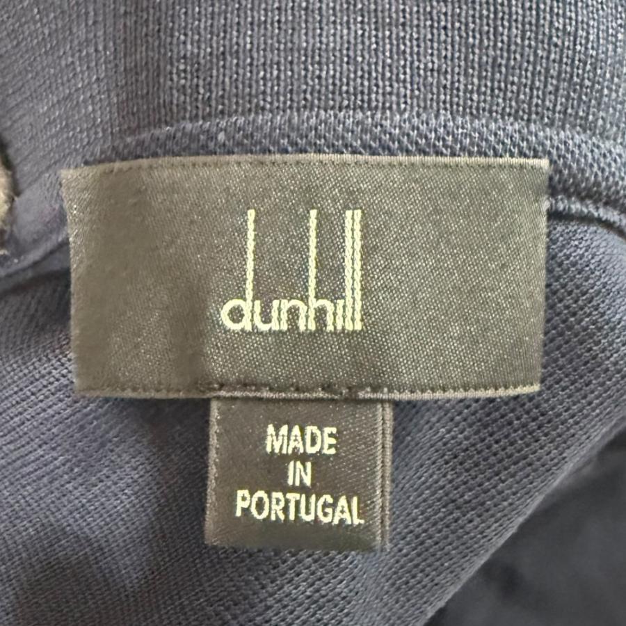 dunhill（ダンヒル） 美品 半袖 ロゴ刺繍 鹿の子 ポロシャツ サイズL 