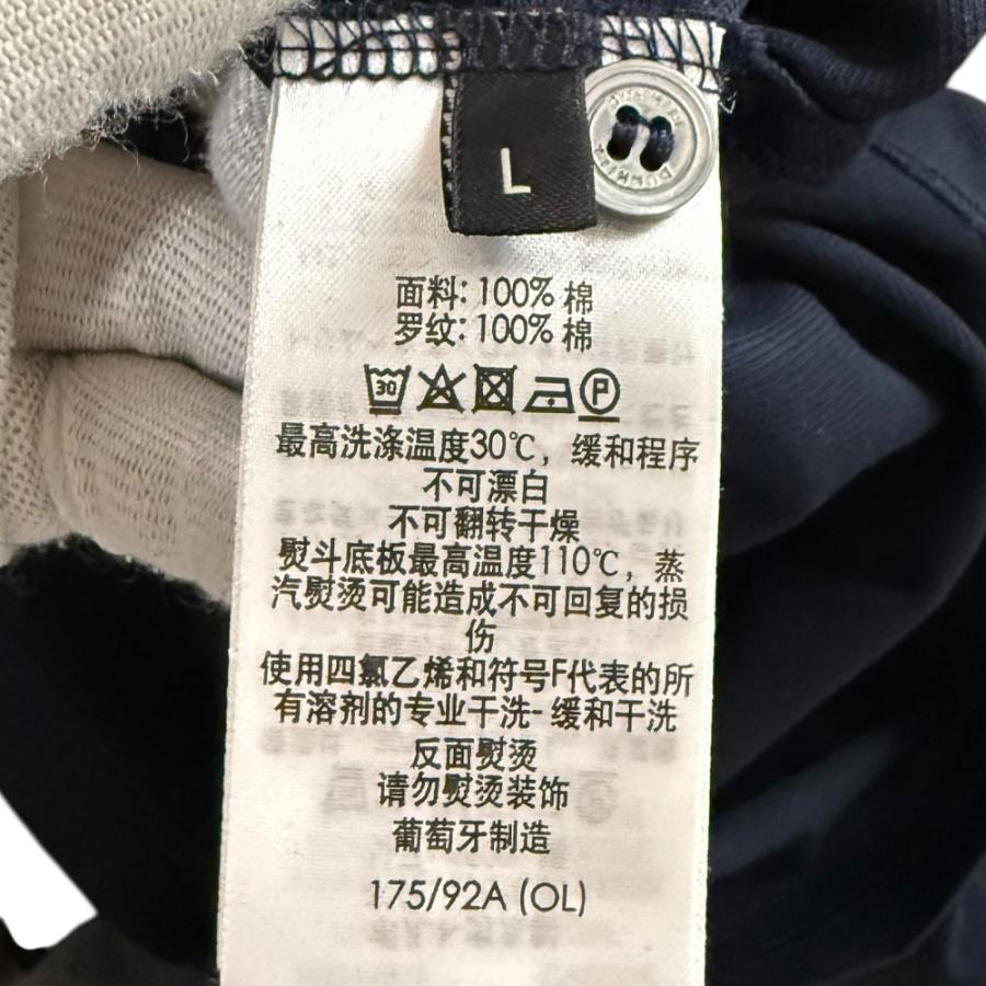 dunhill（ダンヒル） 美品 半袖 ロゴ刺繍 鹿の子 ポロシャツ サイズL