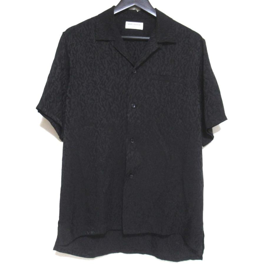 谷川　SAINT LAURENT サンローラン メンズ 半袖 シャツ 美品 SAINT LAURENT PARIS サンローランパリ ベイビーキャット シルク