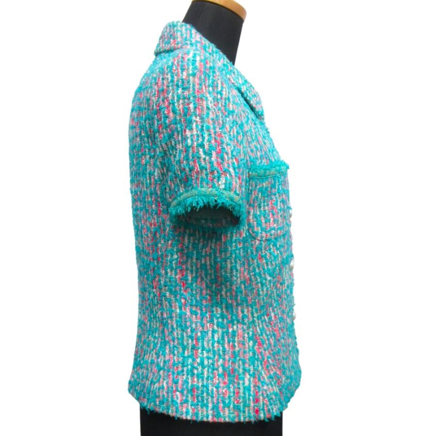 レディースファッション 美品 Rene ルネ ツイード ジャケット ブルゾン 