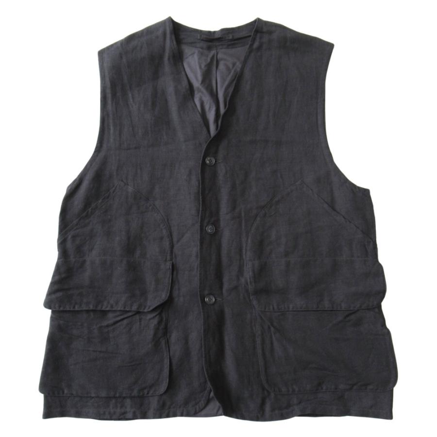 【美品】COMOLI 22SS / ヴィスコースリネンベスト COMOLI（コモリ） 美品 22SS COMOLI ヴィスコース リネン ハンティング