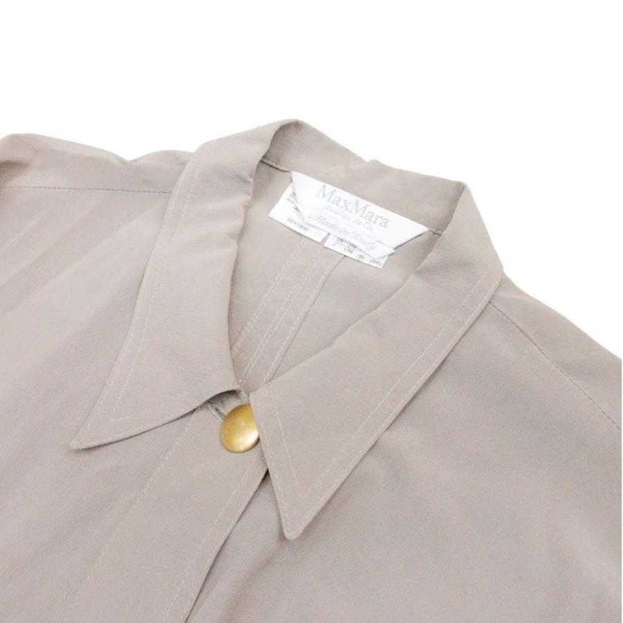 Max Mara（マックスマーラ） 美品 白タグ シルク シャツワンピース