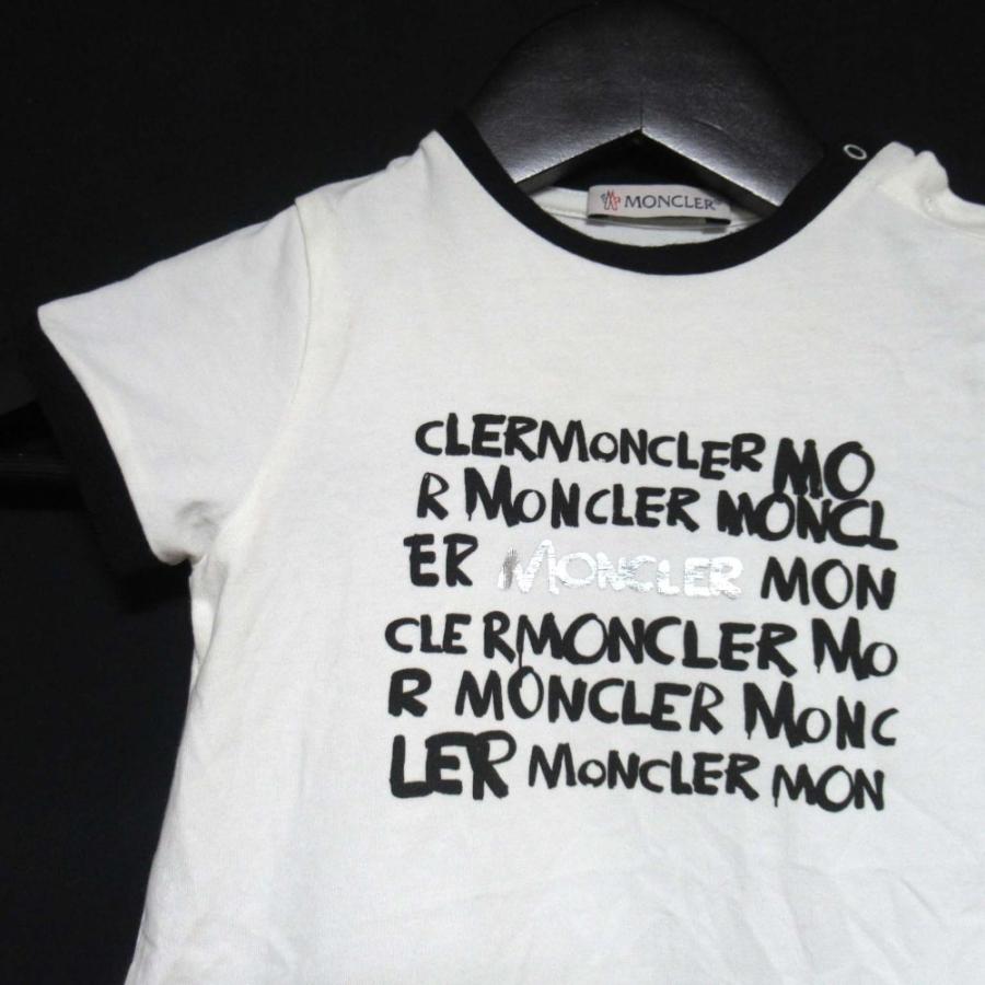 美品◯MONCLER モンクレール ロンパース◯12/18 MONCLER（モンクレール） 良品 ミニワッペン プリント ロンパース