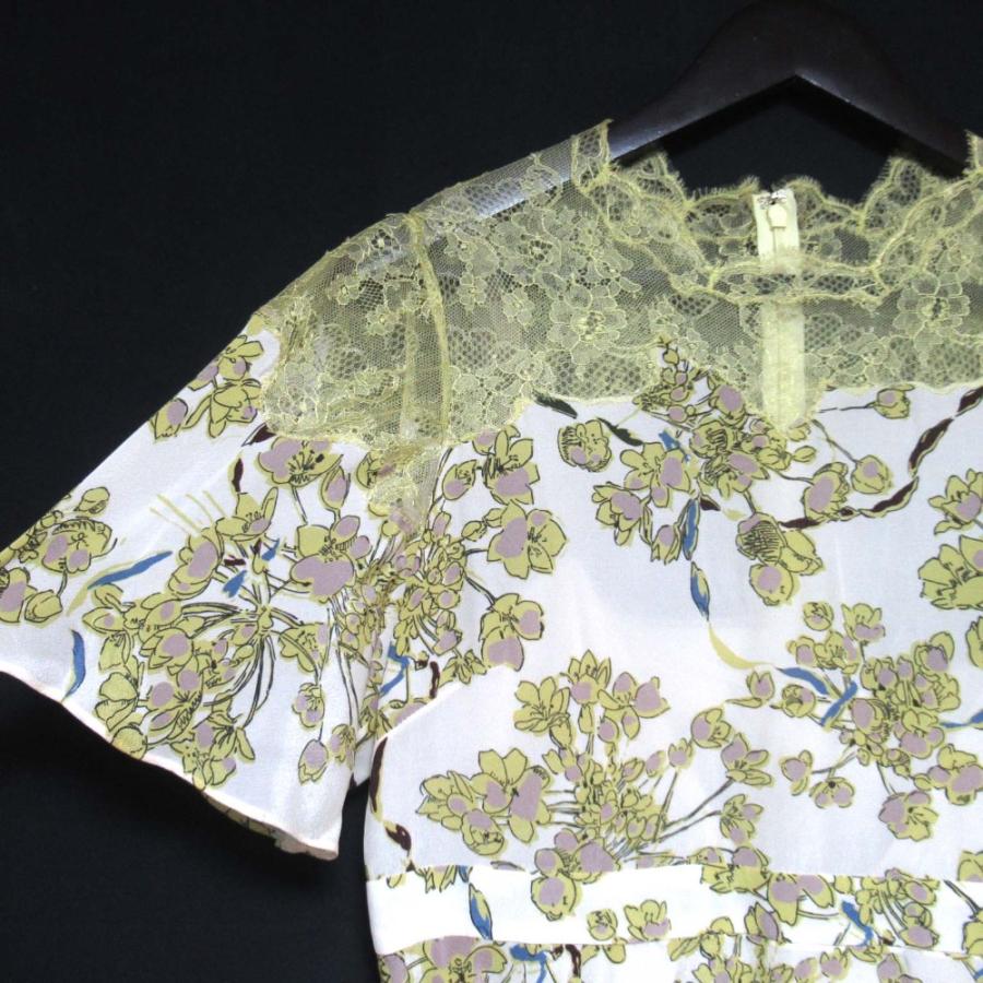 VALENTINO（ヴァレンティノ） 美品 フラワープリント レース切り替え 