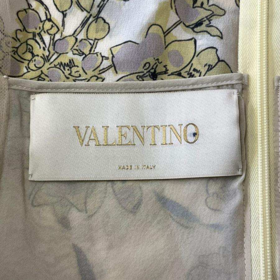 VALENTINO（ヴァレンティノ） 美品 フラワープリント レース切り替え 
