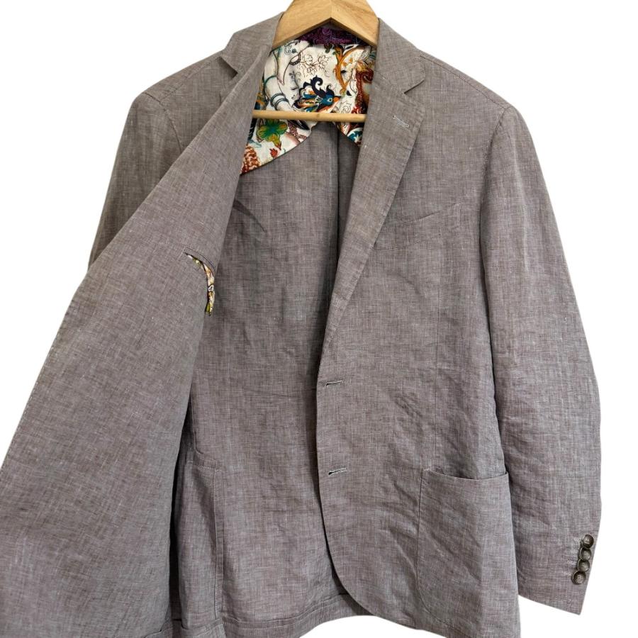 ETRO ジャケット　リネン　４４　美品 ETRO（エトロ） 美品 リネン100％ シングル 2B テーラードジャケット