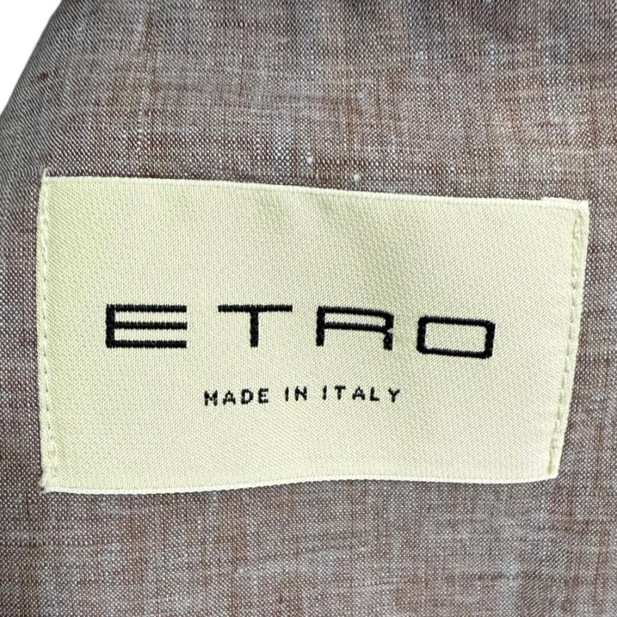 ETRO ジャケット　リネン　４４　美品 ETRO（エトロ） 美品 リネン100％ シングル 2B テーラードジャケット