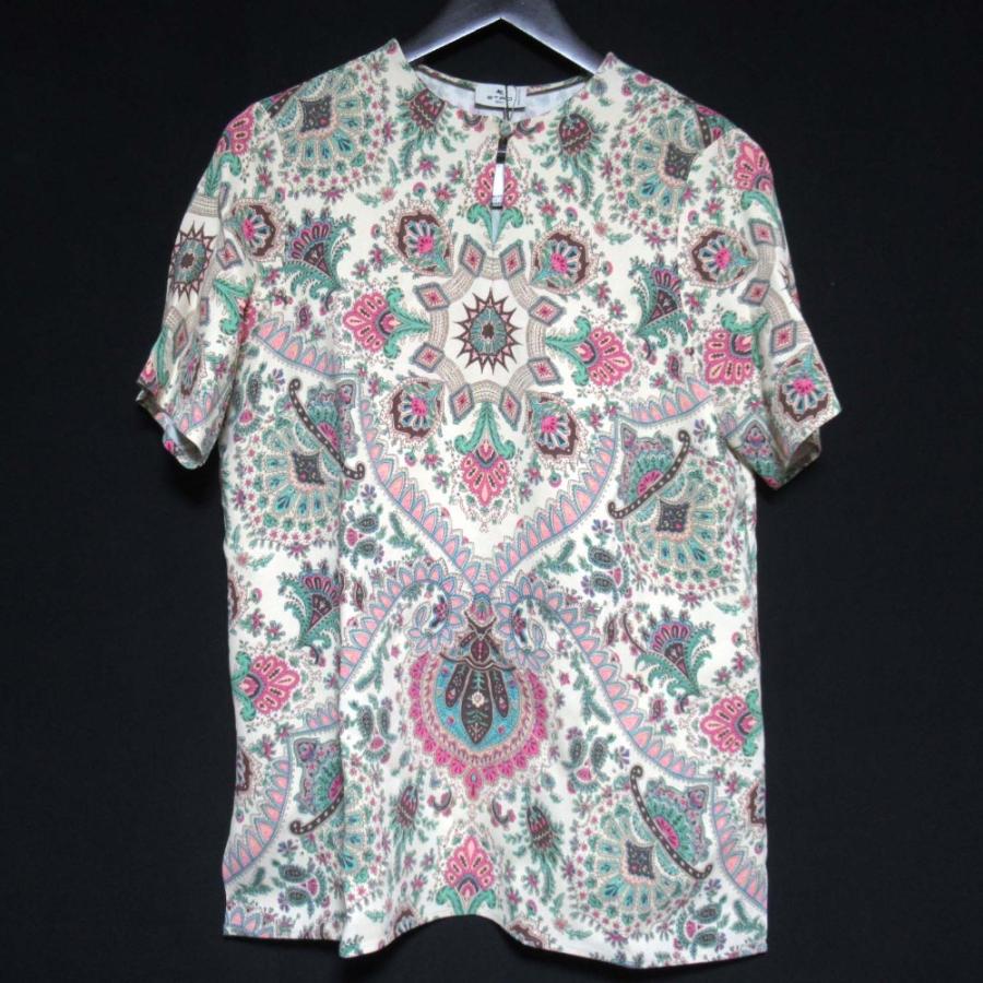 ETRO（エトロ） 未使用 ペイズリー柄 半袖 プルオーバー ブラウス 