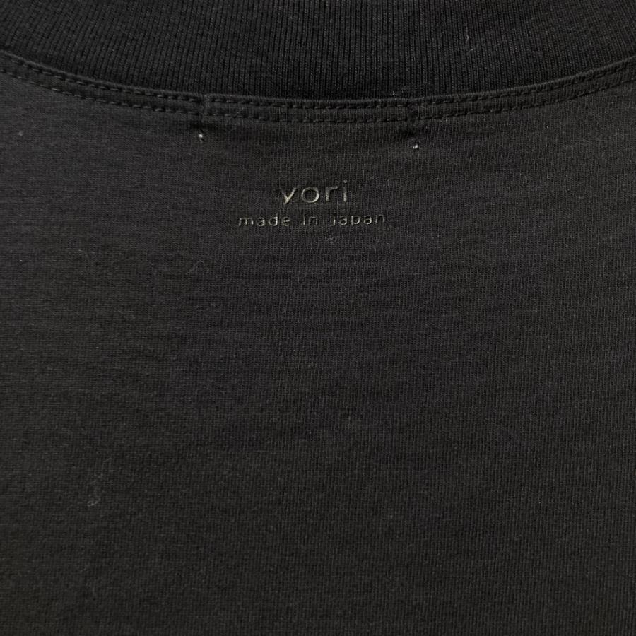 美品 yori ヨリ ヘムフリル ワイドTシャツ サイズF ブラック レディース 古着 中古 USED Yori 美品 ヨリ ヘムフリル ワイドTシャツ サイズF ブラック