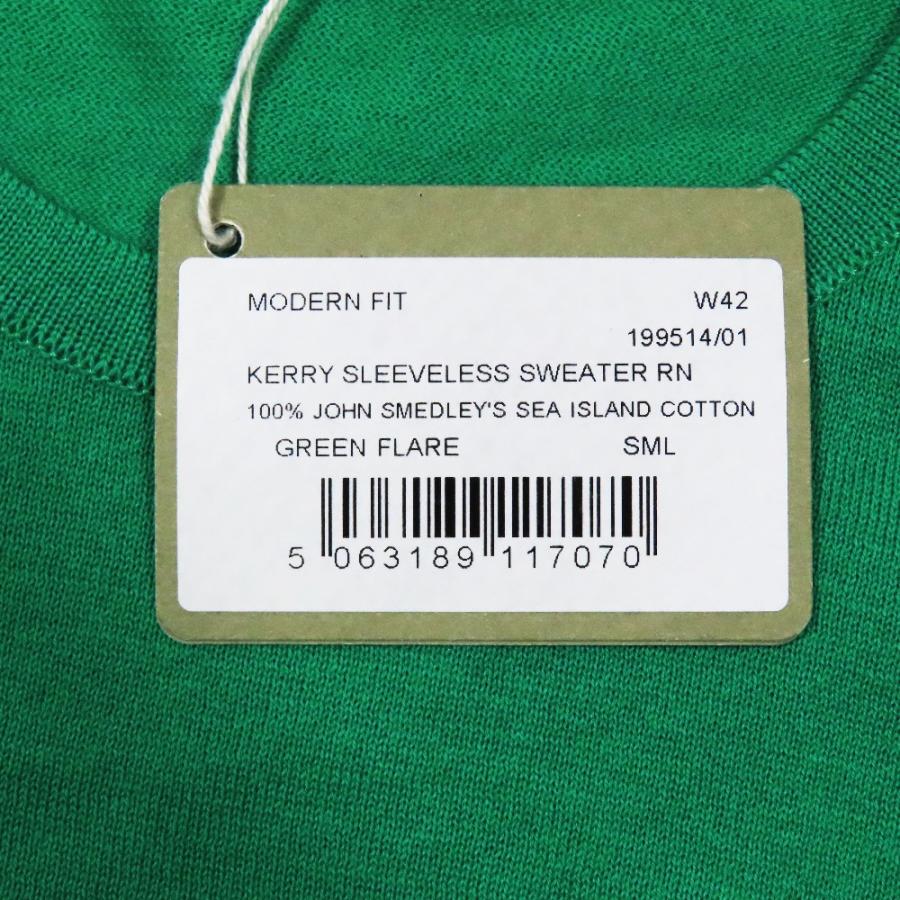 未使用 JOHN SMEDLEY ジョンスメドレー SWEATER CN NS ノースリーブ ニット ベスト セーター クルーネック トップス グリーン S レディース 古着 中古 USED JOHN SMEDLEY（ジョンスメドレー） 未使用 SWEATER CN NS ノースリーブ