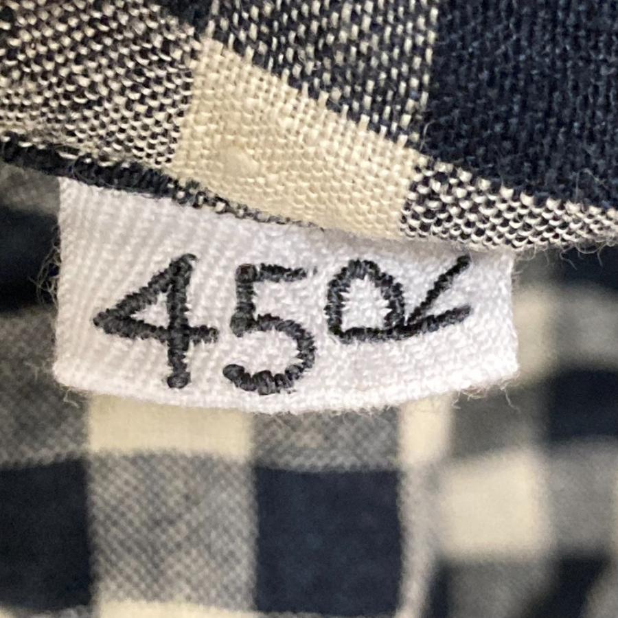美品 45R フォーティーファイブアール インドガーゼリネンの908カプリシャツ 8073101 ベージュ×ブラック レディース 古着 中古 USED 美品 45R フォーティーファイブアール インドガーゼリネンの908カプリ