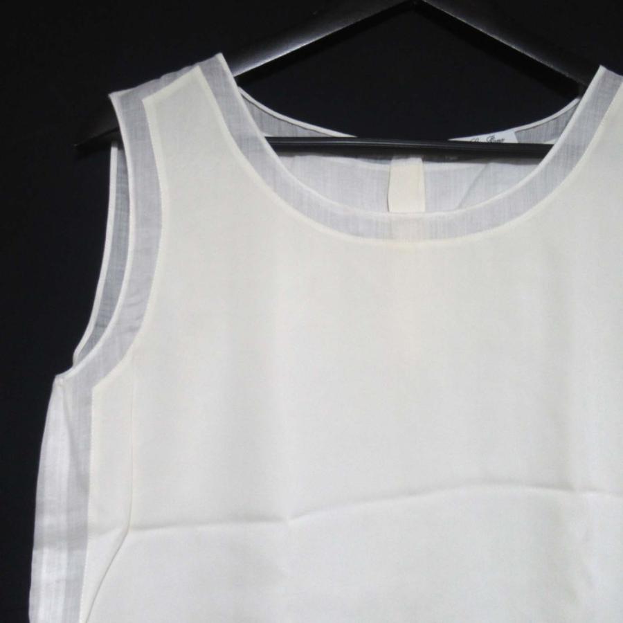 美品 Loro Piana ロロピアーナ リネンシルク ノースリーブ プル