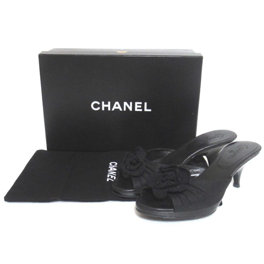 CHANEL（シャネル） 美品 カメリアモチーフ ミュール サンダル 23cm