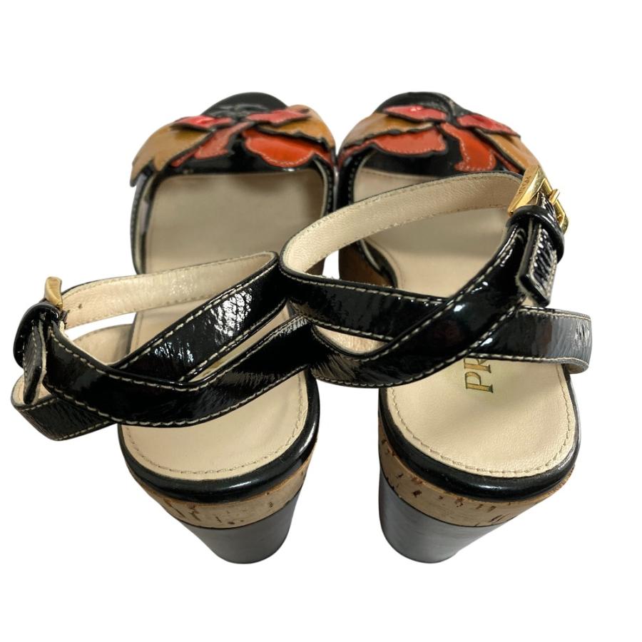 PRADA（プラダ） 良品 フラワーモチーフ プラットフォームサンダル