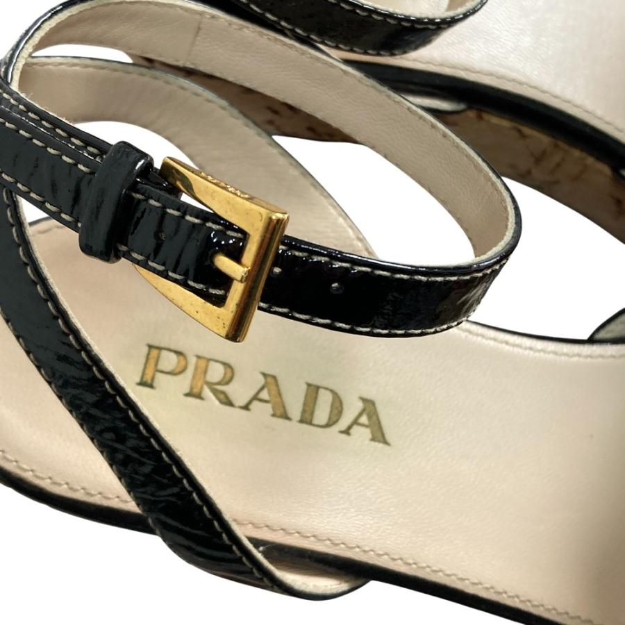 PRADA（プラダ） 良品 フラワーモチーフ プラットフォームサンダル