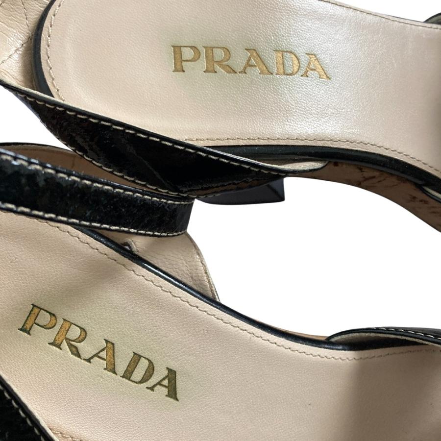 PRADA（プラダ） 良品 フラワーモチーフ プラットフォームサンダル