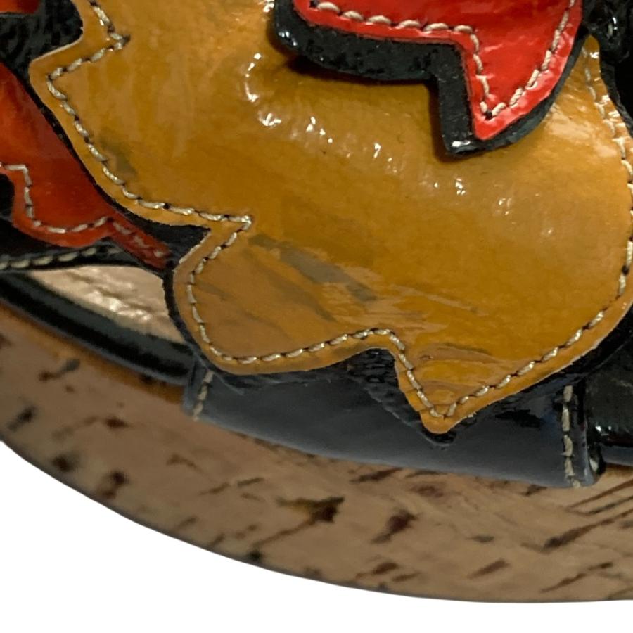 PRADA（プラダ） 良品 フラワーモチーフ プラットフォームサンダル