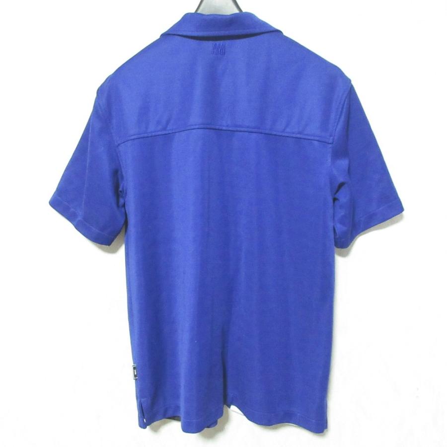 美品 Ami Paris アミパリス オープンカラー ジャージー シャツ E18J589