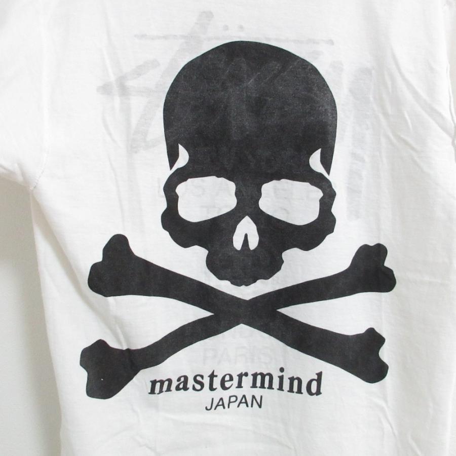 OLD STUSSY × MASTER MIND スカル Tシャツ 袖プリ STUSSY（ステューシー） 良品 マスターマインド コラボ Shadow Skull