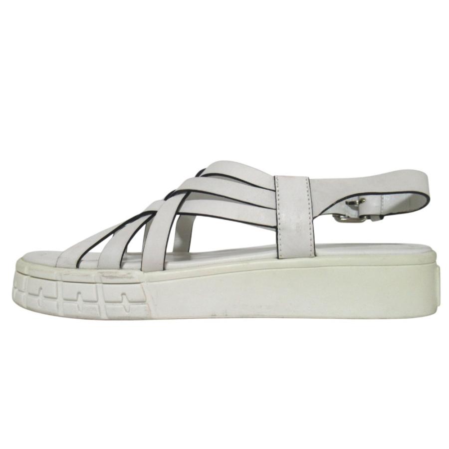 美品 PRADA プラダ レザー アンクルストラップ サンダル サイズ37 24cm 