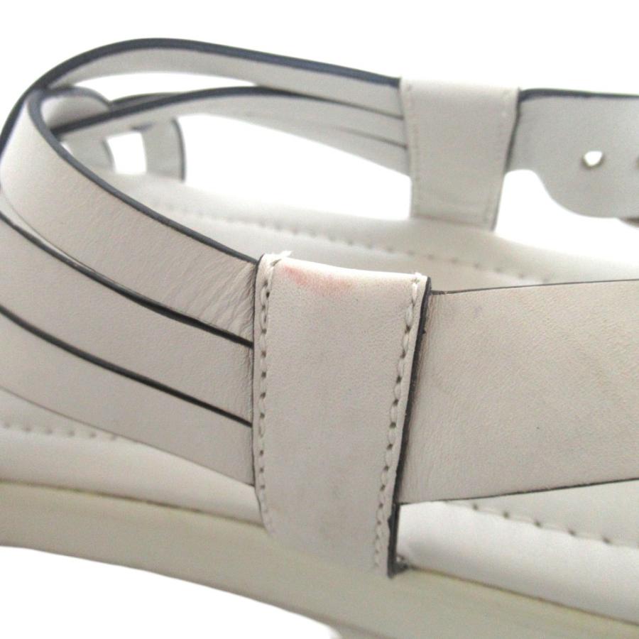 美品 PRADA プラダ レザー アンクルストラップ サンダル サイズ37 24cm 