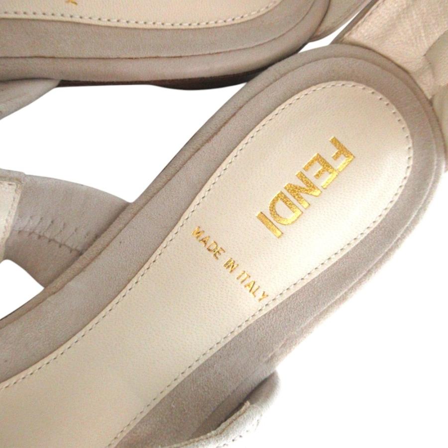 FENDI（フェンディ） 美品 チェーン装飾 アンクルストラップ フラット 