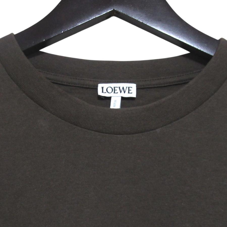 美品 クリーニング済 LOEWE ロエベ アナグラムロゴ刺繍 ボクシーフィット 半袖 Tシャツ S359Y22X58 サイズS ブラウン レディース 古着 中古 USED LOEWE（ロエベ） 美品 クリーニング済 アナグラムロゴ刺繍 ボクシー