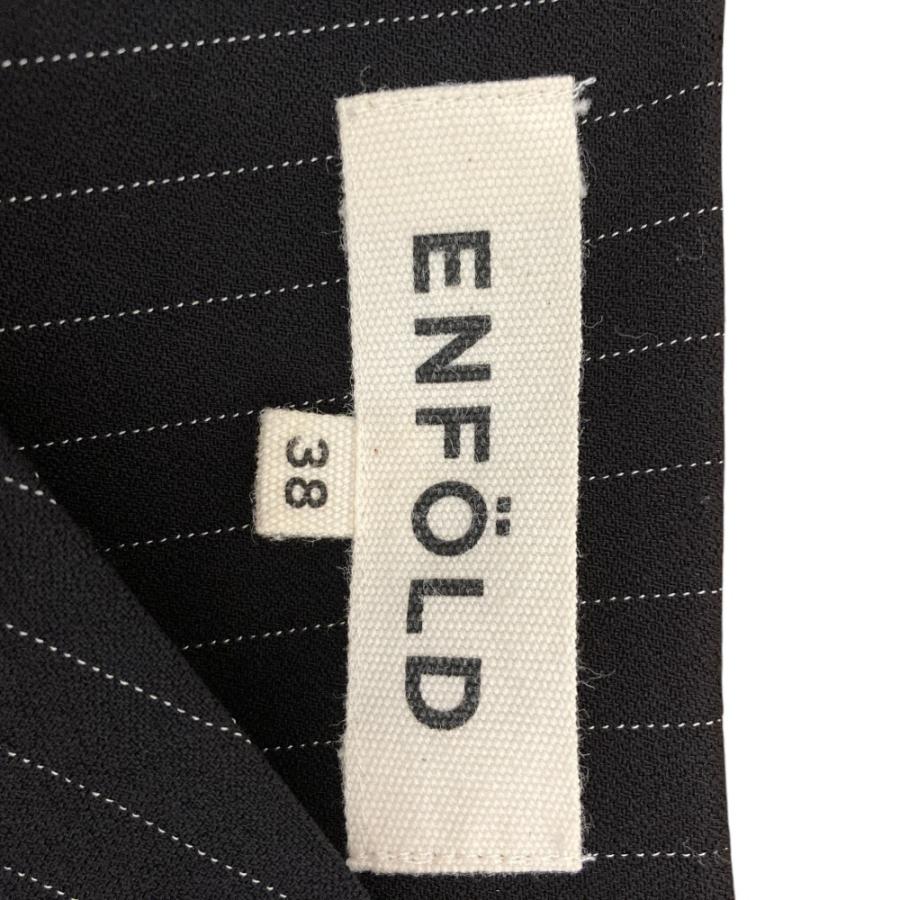 ENFOLD（エンフォルド） 美品 ピンストジョーゼットAラインT/T