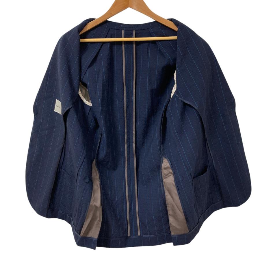 美品 25SS Paul Smith ポールスミス ピンストライプ シアサッカー テーラードジャケット イージースラックスパンツ スーツ ネイビー メンズ 古着 中古 USED Paul Smith（ポール・スミス） 美品 25SS Paul Smith ピンストライプ