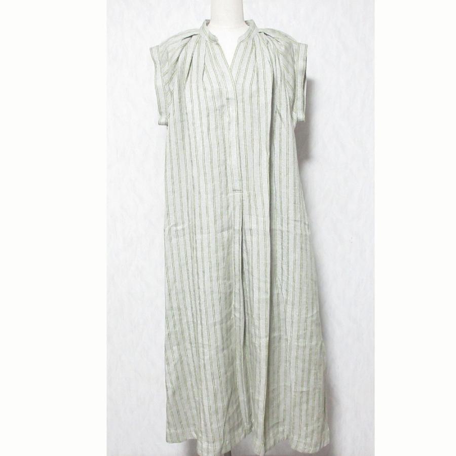 ebure 美品 25SS ebure エブール リネン ストライプ柄 プルオーバー