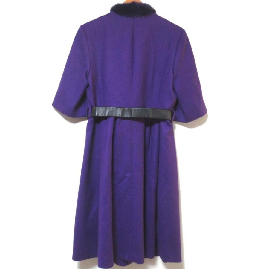 FENDI（フェンディ） 美品 カシミヤ100% レザーリボンベルト ミンク 