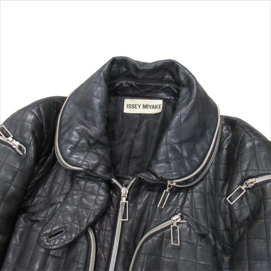 +*e様 ISSEY MIYAKE 「キルティングレザーマルチポケットカーゴジャ ISSEY MIYAKE（イッセイミヤケ） 91AW ISSEY MIYAKE アーカイブ