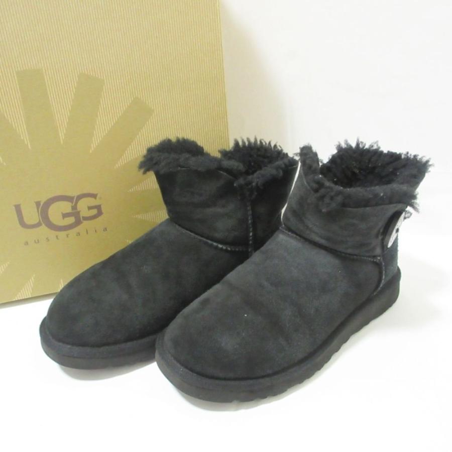 UGG MINIブラックムートンブーツ ボタン付き新品未使用品 中古・古着通販】UGG (アグ) ムートンブーツ MINI BAILEY BUTTON BLING