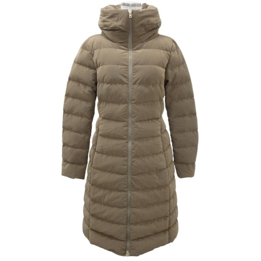 HERNO（ヘルノ） 美品 21AW HERNO フード付き ダブルジップ シャモニーナイロン ダウンコート 40 ブラウン レディース 古着 ...