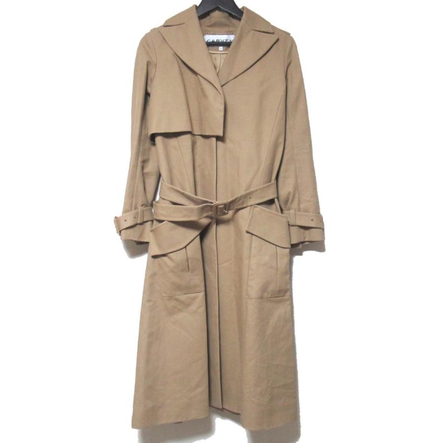 CARVEN（カルヴェン） 美品 ベルテッド シングルトレンチコート ロング