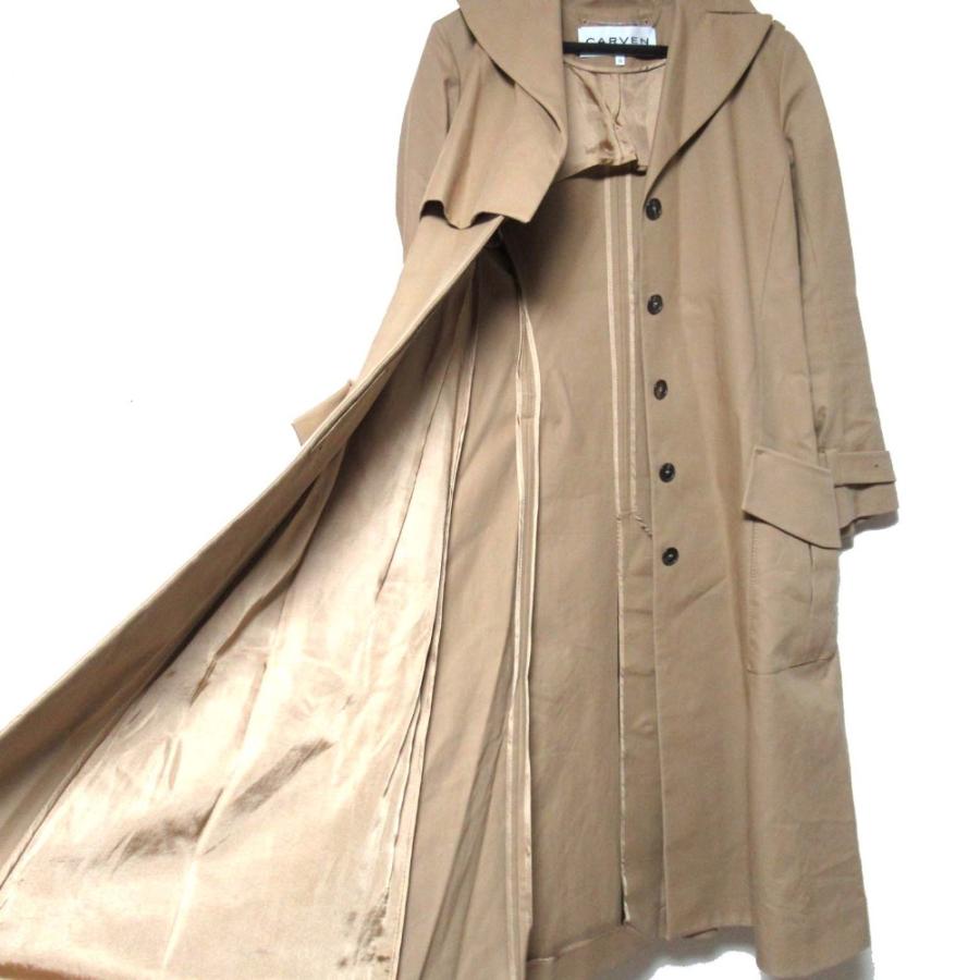 CARVEN（カルヴェン） 美品 ベルテッド シングルトレンチコート ロング