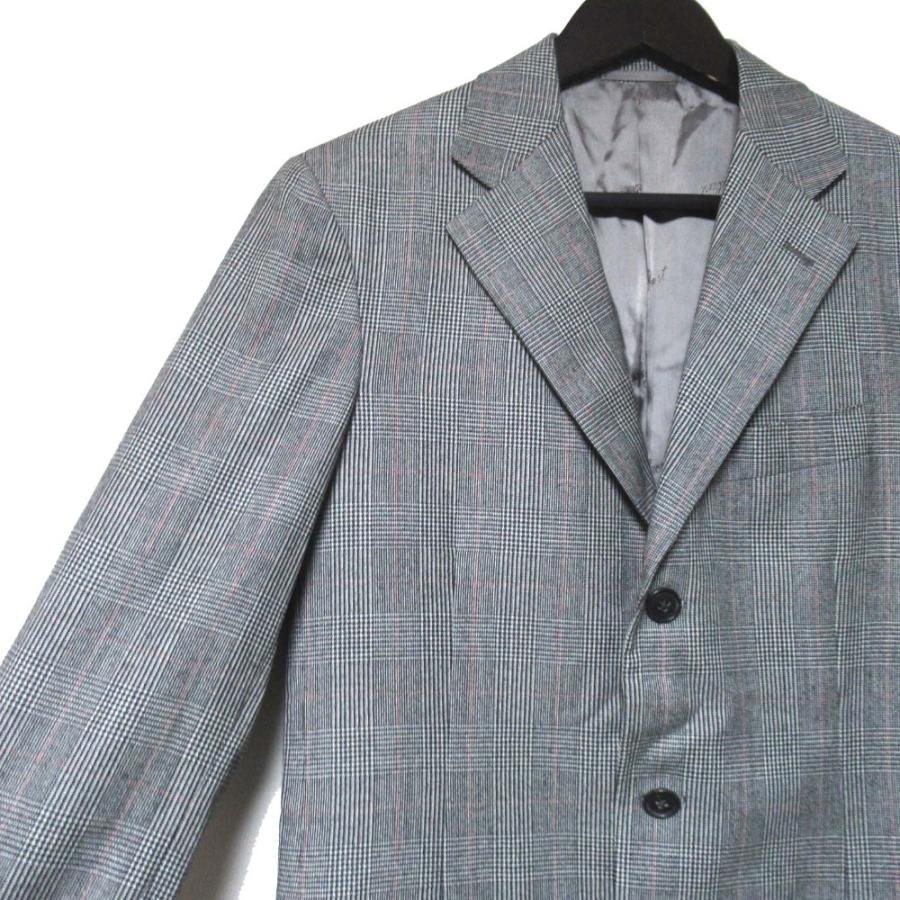 Belvest ベルベスト グレー チェック柄 テーラードジャケット Belvest ベルベスト グレー チェック柄 テーラードジャケット